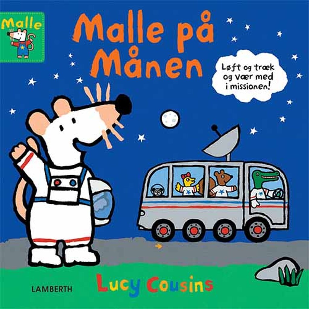 Malle på Månen, Løft og træk og vær med i missionen! Forlaget Lamberth