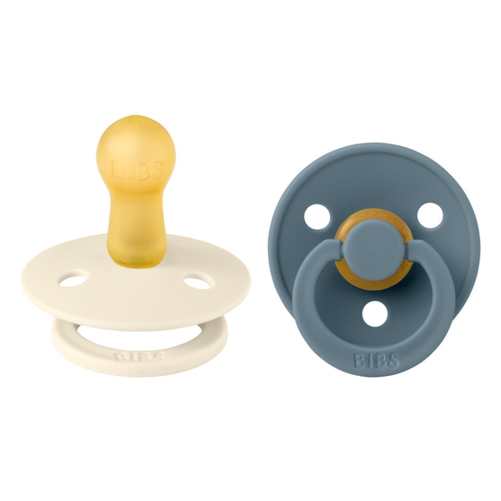 BIBS Sut, Ivory/Petrol, 2-pak, 6-18 mdr.