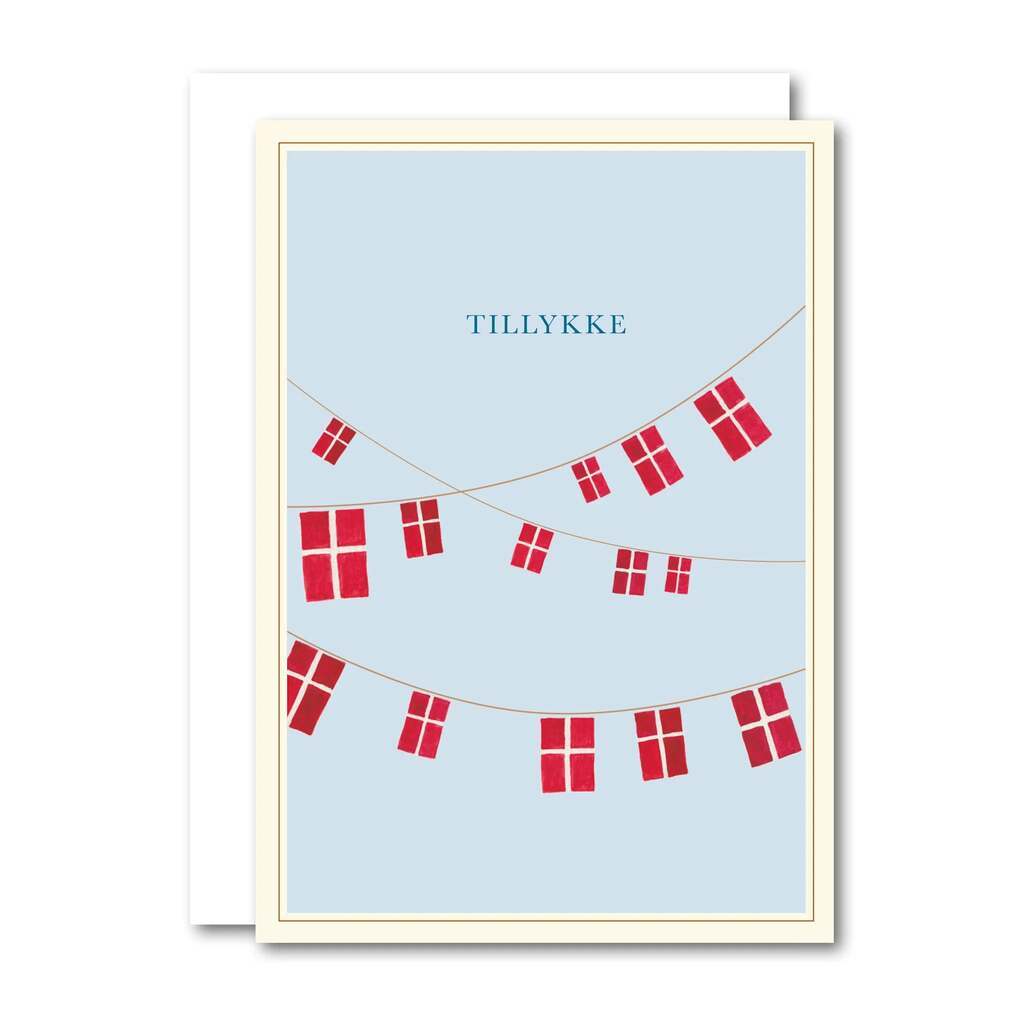 Tillykke, A7 Kort m. Kuvert, All By Voss