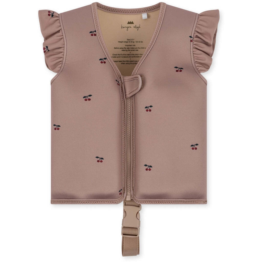 Svømmevest med flæser, Cherry, Konges Sløjd