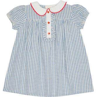 River Kjole, Blue/Soft White Gingham, Flöss