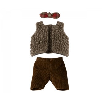 Vest, Bukser & Butterfly Bedstefar mus, Maileg