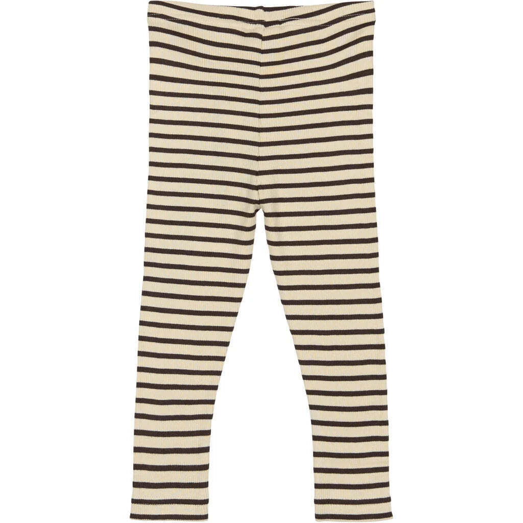 Stribet Leggings, Dark Sea/Coffee Bean, Petit Piao