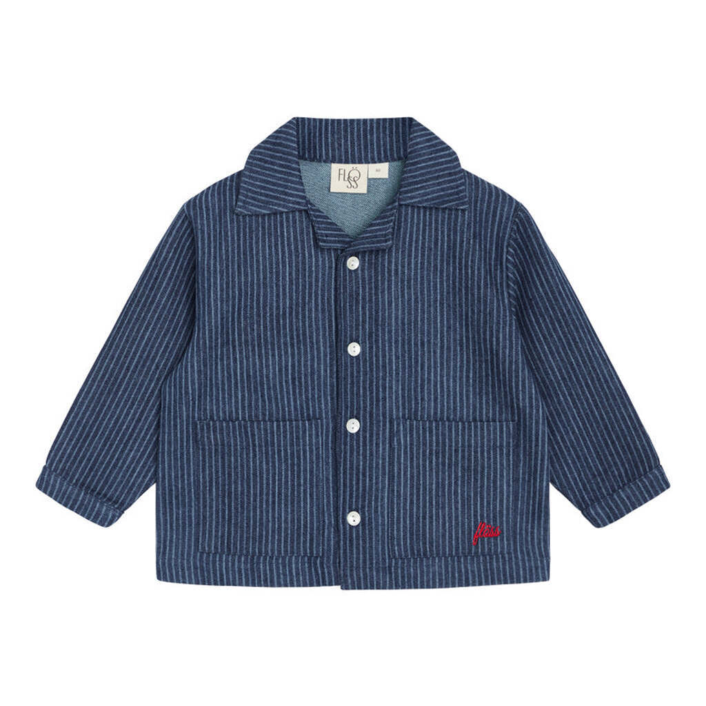 Willy Skjorte, Indigo Stripe, Flöss