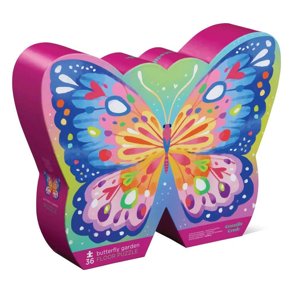 Butterfly Garden, Gulvpuslespil, 36 Brikker, Crocodile Creek