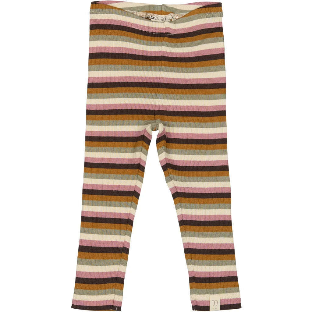 Leggings Modal Multi Stripe, Nostalgic Rose, Petit Piao