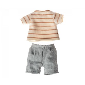 Stribet Bluse og bukser, Str. 2, Maileg