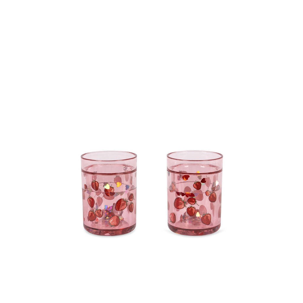 2-Pak Glitter Kopper, Fragola, Konges Sløjd