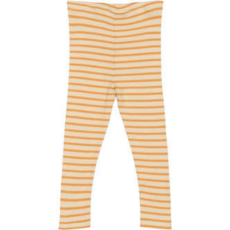 Stribet Leggings, Sunflower/Off White, Petit Piao