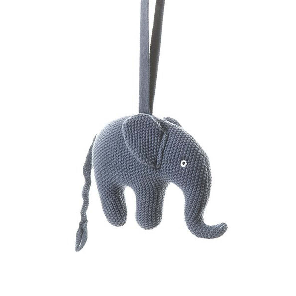 Aktivitetslegetøj, Musikuro, Elefant, Blå, Smallstuff