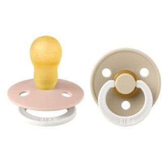 Colour GLOW, Latex, Str. 3, Blush/Vanilla, 2-pak, Bibs Sut