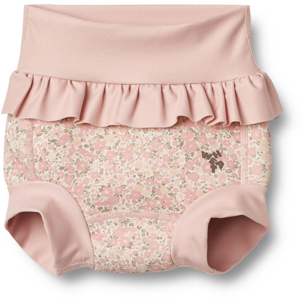 Neopren Svømmebukser, Ivory Flower Meadow, Wheat