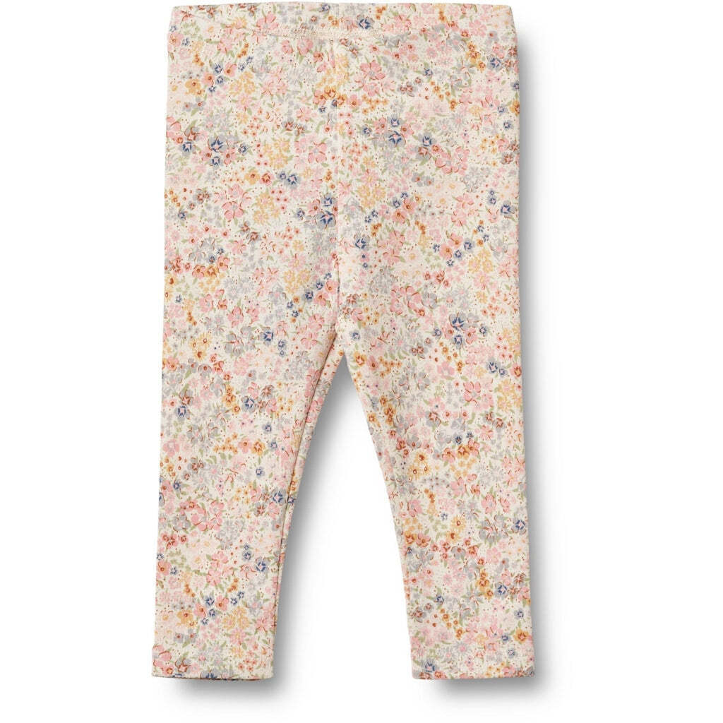Jules Leggings, Jersey, Bright Flowers, Wheat