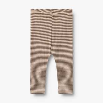 Wool Leggings Agi, Wood Stripe, Wheat