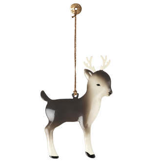 Bambi i Metal, Mørk Pels, Julepynt 2023, Maileg