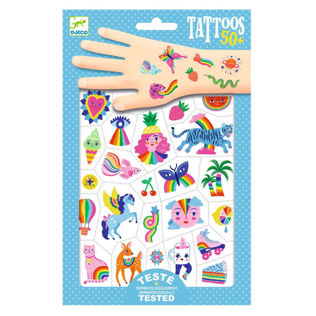 Tattoos, Regnbue, Djeco