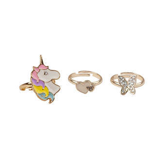Boutique Butterfly & Unicorn Ringe 3 Stk., Great Pretenders