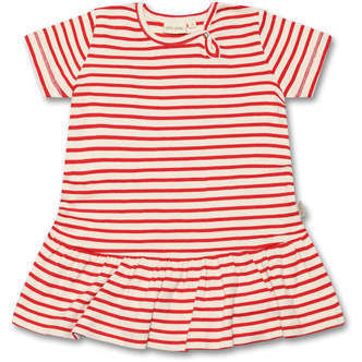 Stribet Kjole, Bright Red, Petit Piao