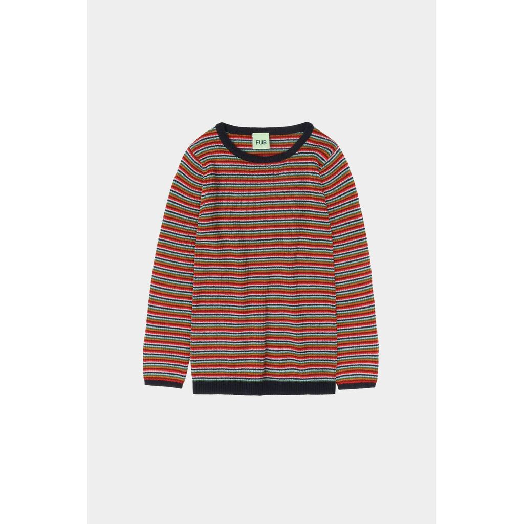 Rib Bluse, multi stripe, FUB