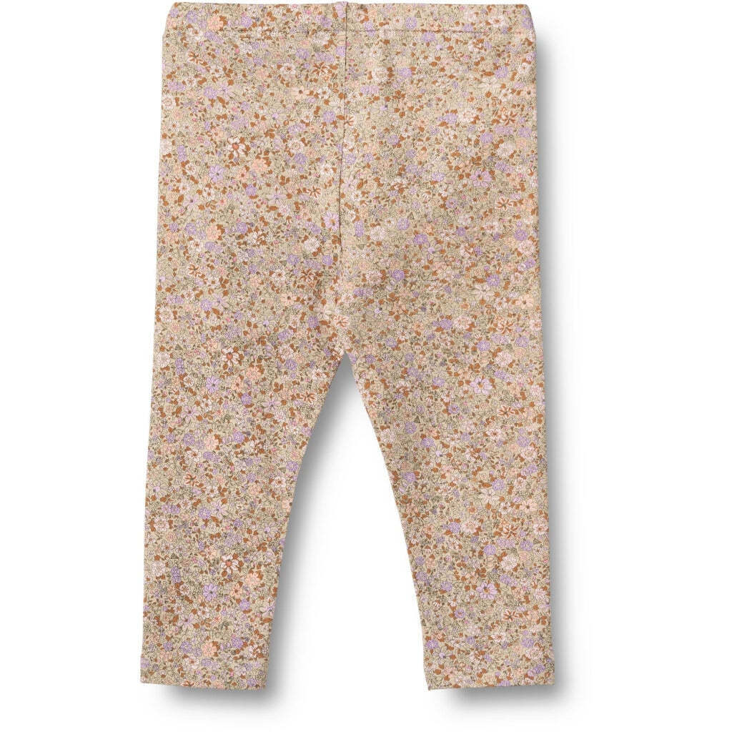 Jules Leggings, Jersey, Lilac Flower Meadow, Wheat