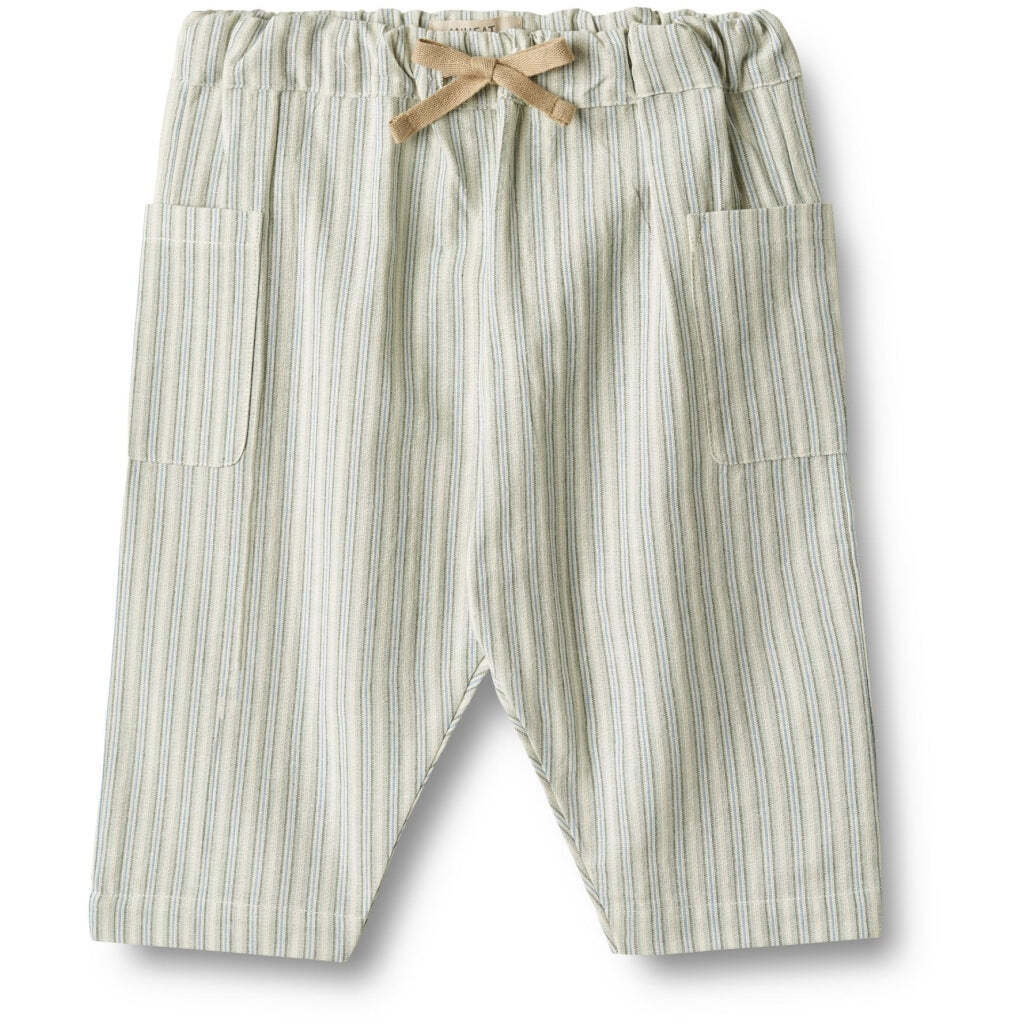 Arne Baby Bukser, Aquablue Stripe, Wheat