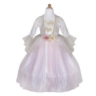 Gylden Rose Prinsessekjole, 7-8 år, Great Pretenders