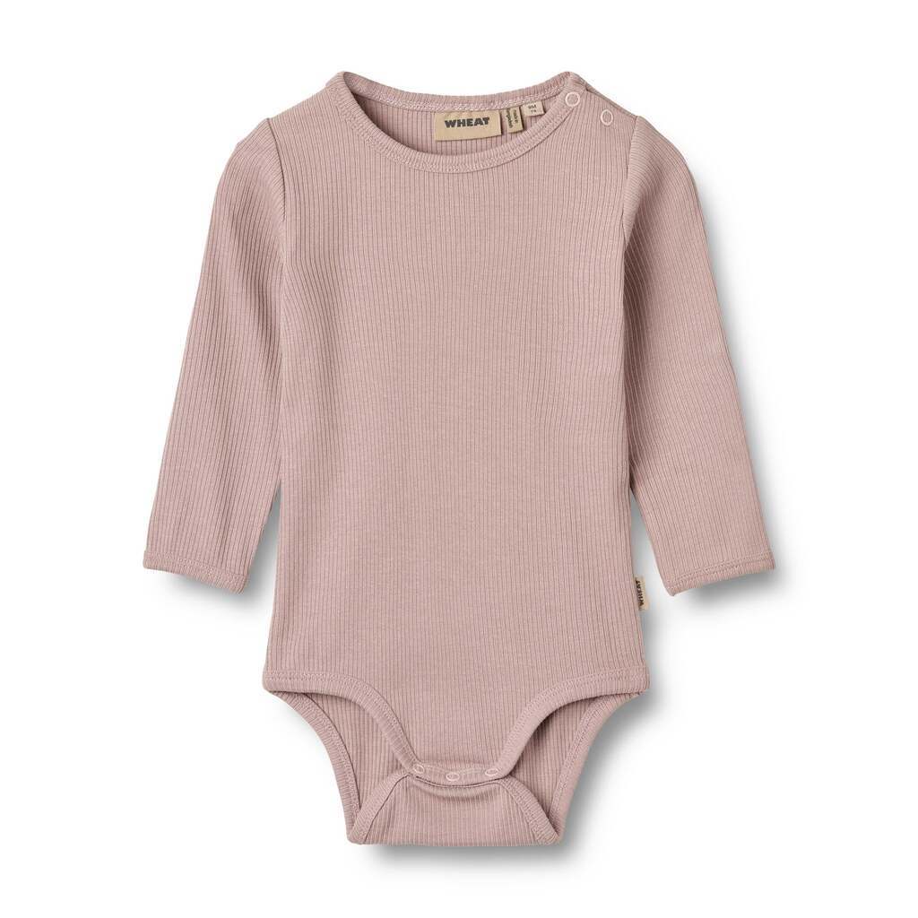Berti Langærmet Bodystocking, Dry Rose, Wheat