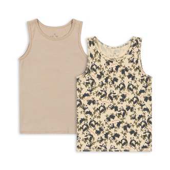2-Pak Undertrøje Tank Top, Panda/Oxford tan, Konges Sløjd