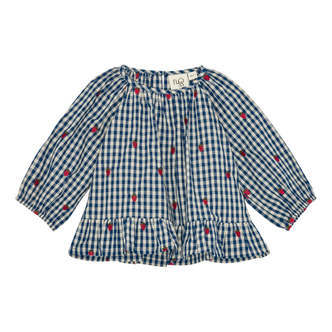 Nolly Bluse, Berry Blue, Flöss