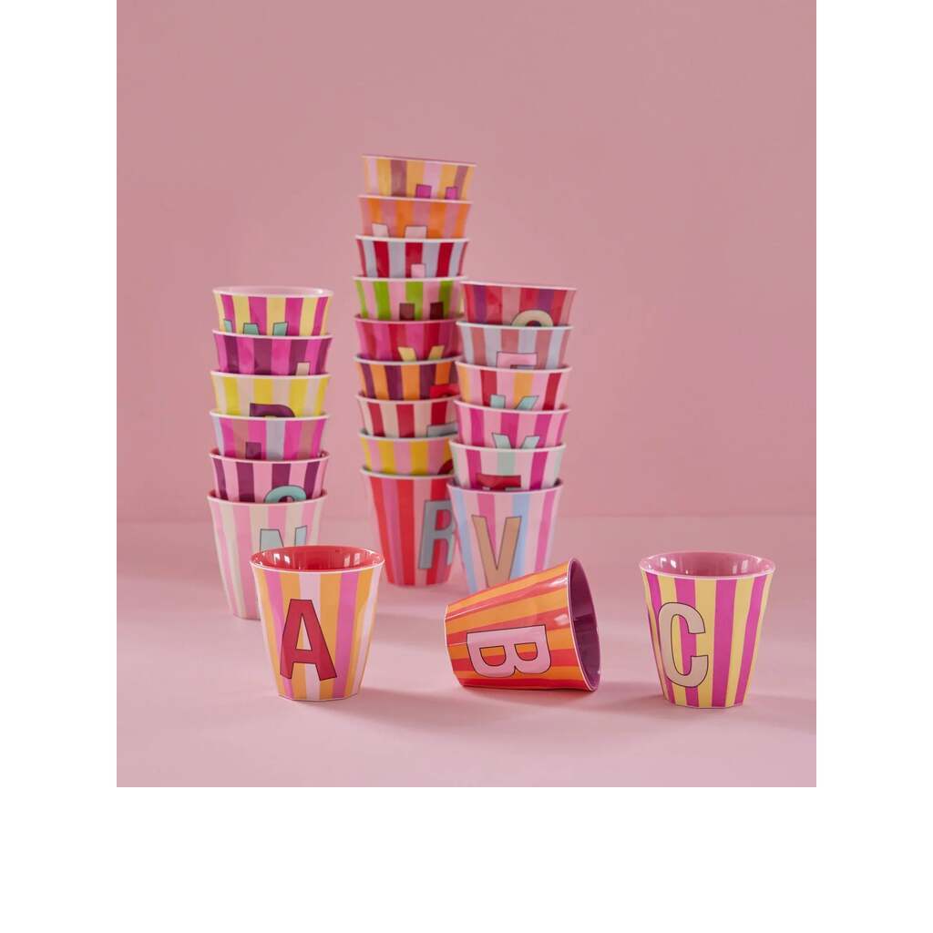 Alfabet Kopper, Striber, Pink, Rice