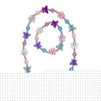 Halskæde og Armbånd med Blomster og Sommerfugle, Great Pretenders
