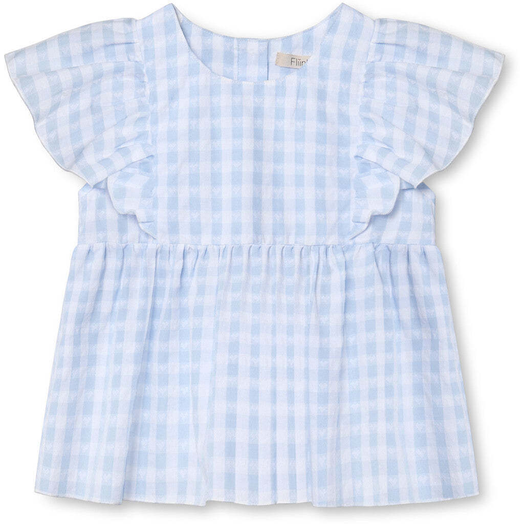 Pari Top, Dream Blue Check, Fliink