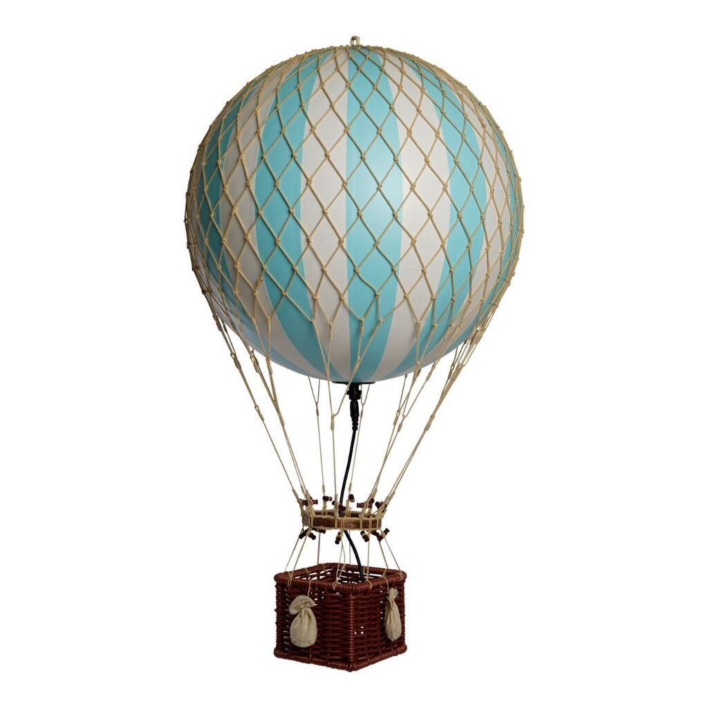 Luftballon Light Blue LED Lys, 32 cm. Royal Aero, Authentic Models