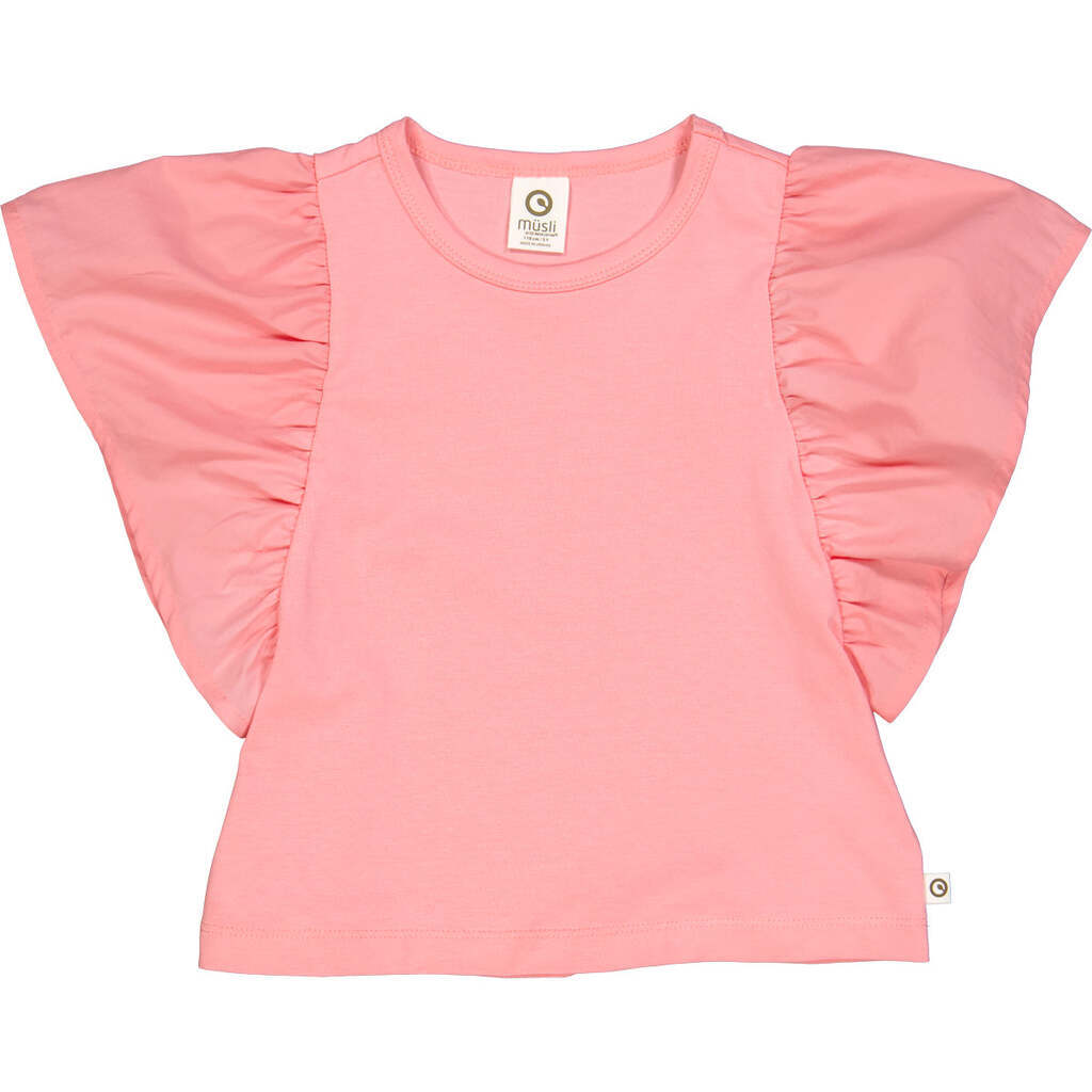 Seersucker Bluse, Bubblegum, Müsli
