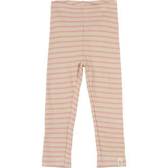 Stribet Leggings, Bright Rose/Dark Off White, Petit Piao