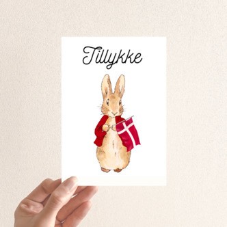 Lykønskningskort / Takkekort (Fødselsdag Peter Kanin)
