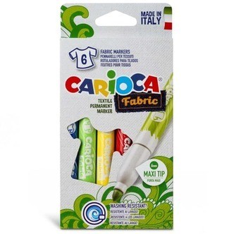 Carioca TEKSTIL tuscher MAXI - 6 stk.