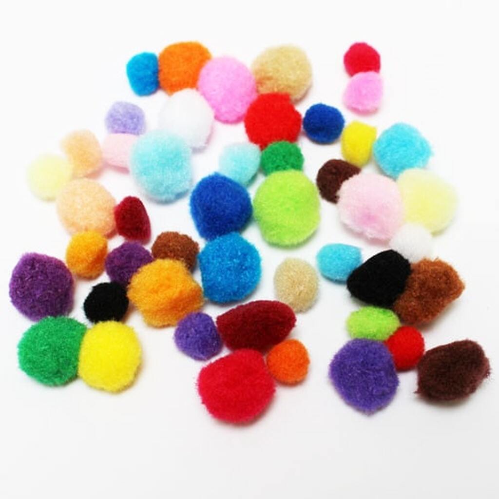 Pomponer - Mix - 48 stk.