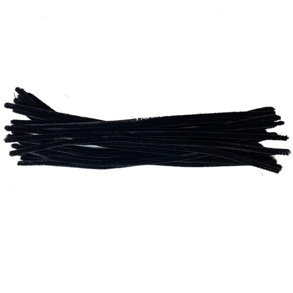 Chenille - Sort - 25 stk.