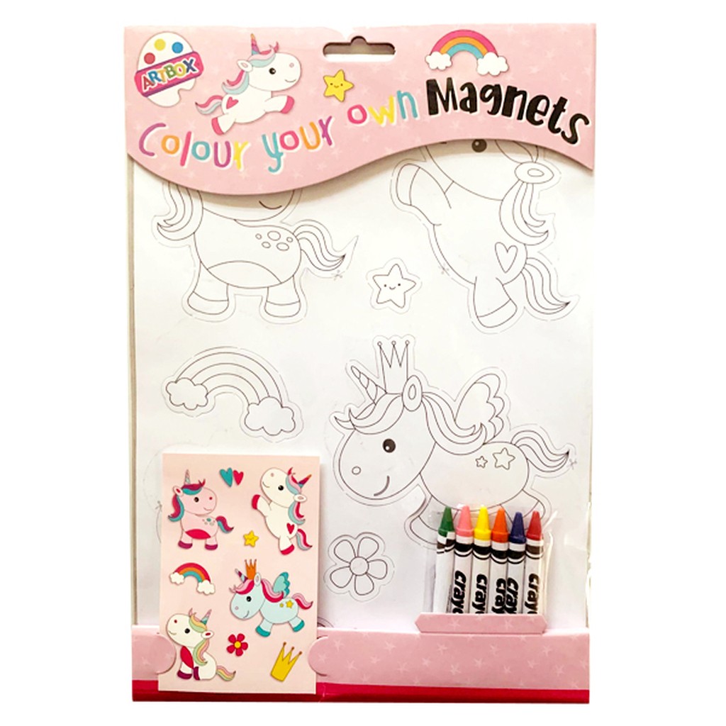 DIY magneter - Unicorn - 6 stk.
