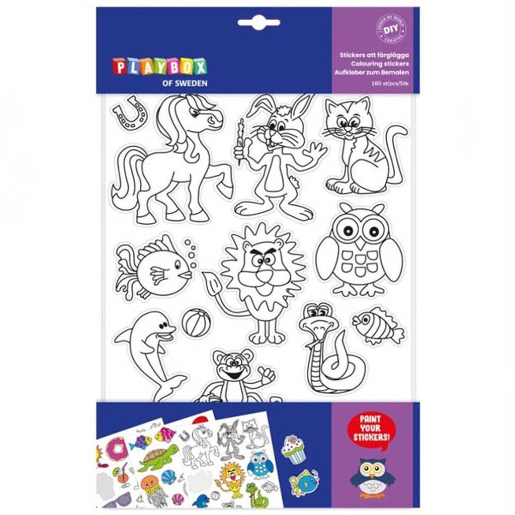 DIY mal klistermærker - 10 ark