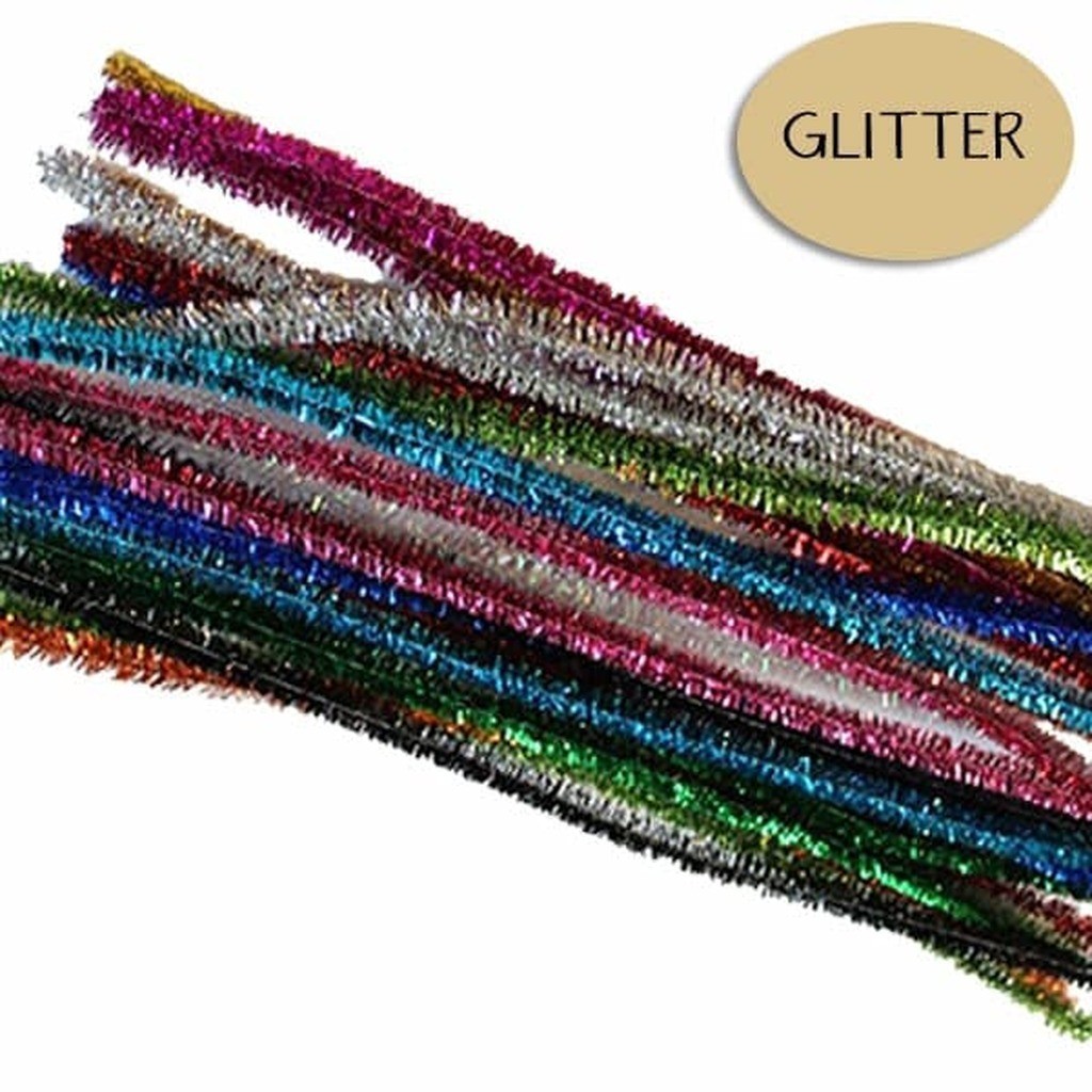 Chenille - Glitter - 24 stk.