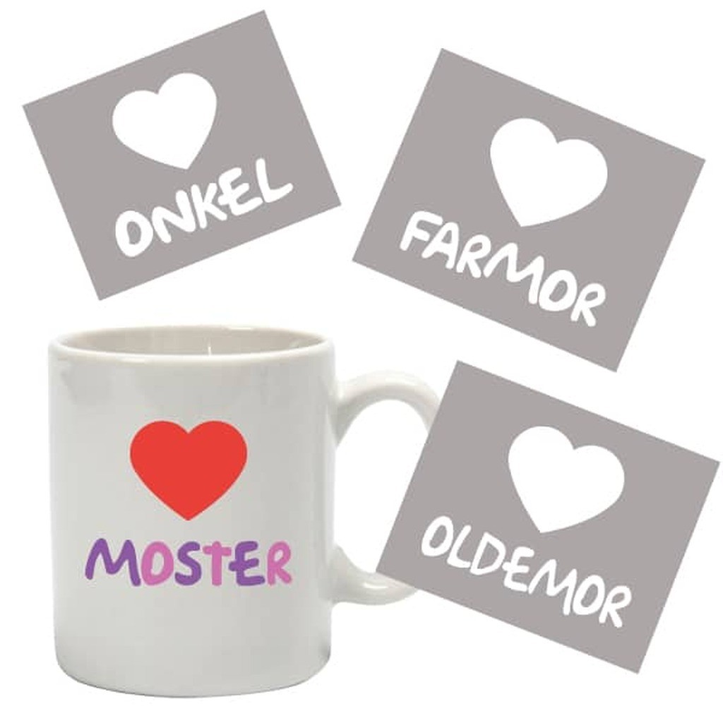 MAL SELV KRUS - HJERTE - Med skabeloner