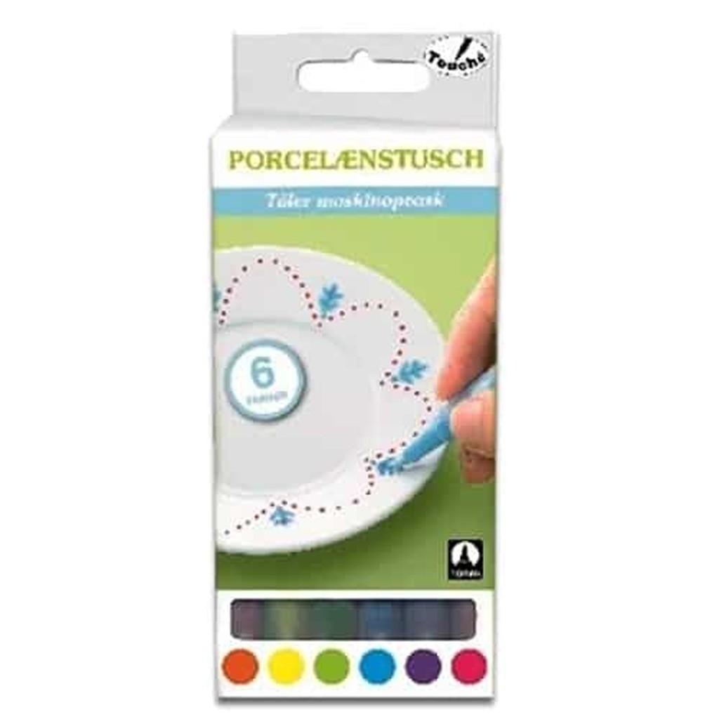 Touché porcelænstuscher - 5 stk.
