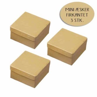 Papæsker mini - Firkantet - 3 stk.