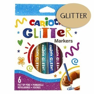Carioca GLITTER tuscher - 6 stk.