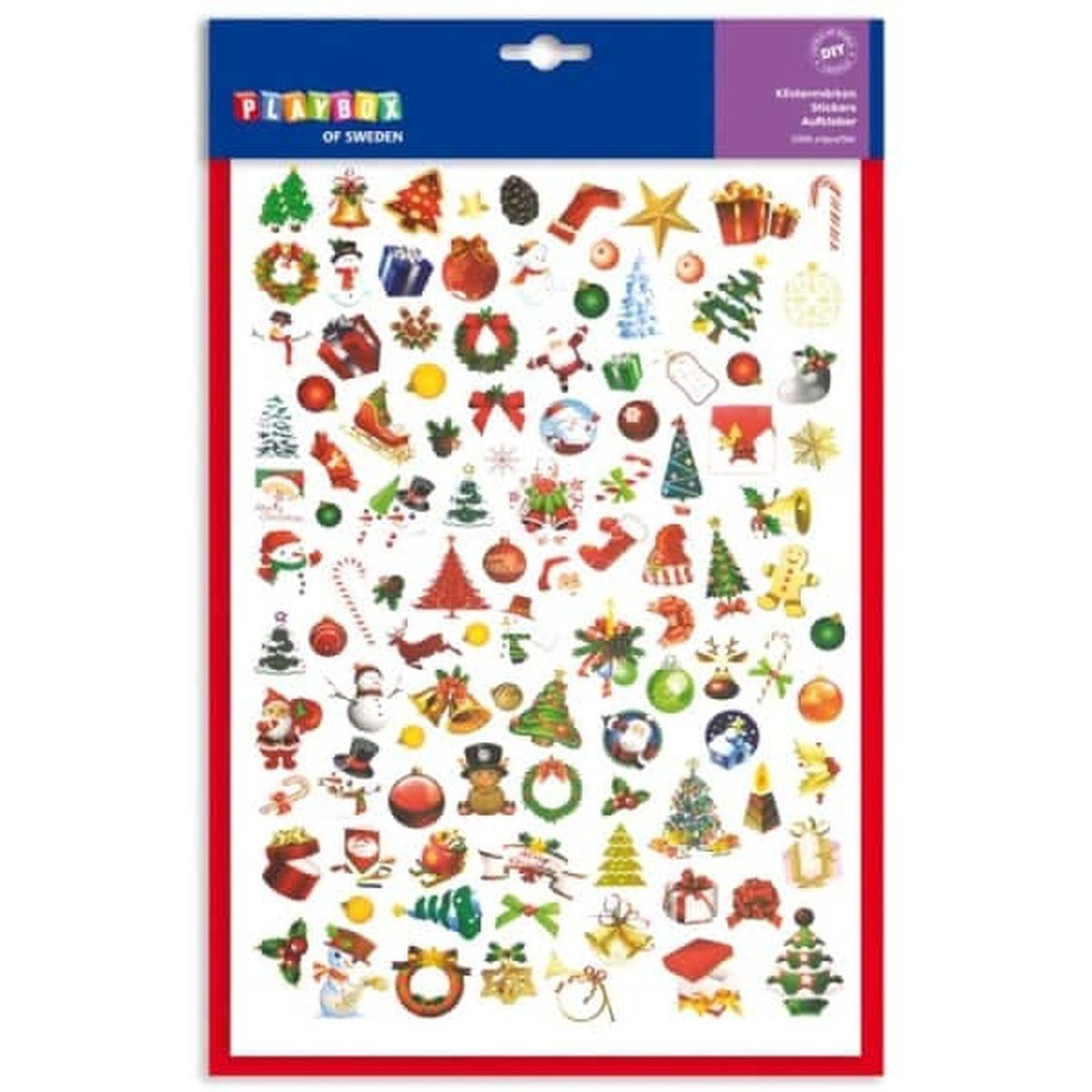 Juleklistermærker - 10 ark