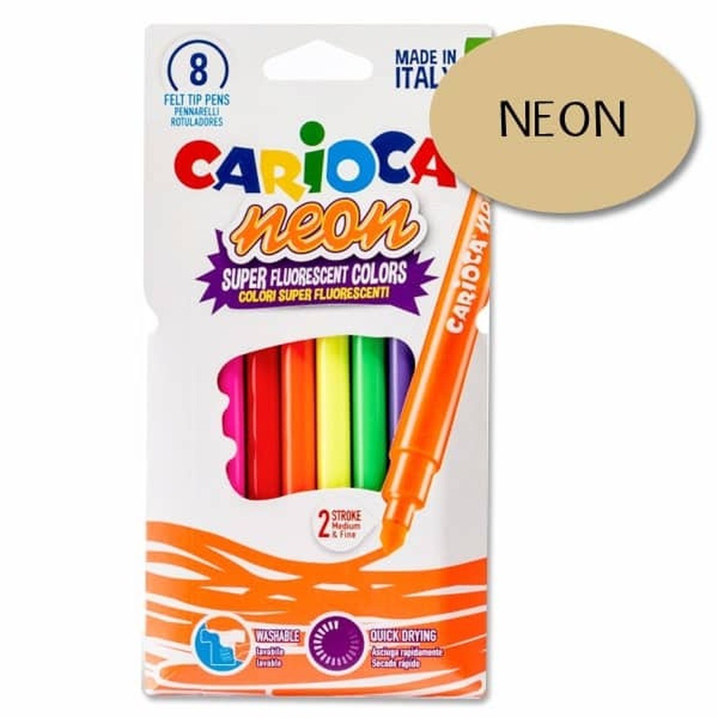Carioca NEON tuscher - 8 stk.