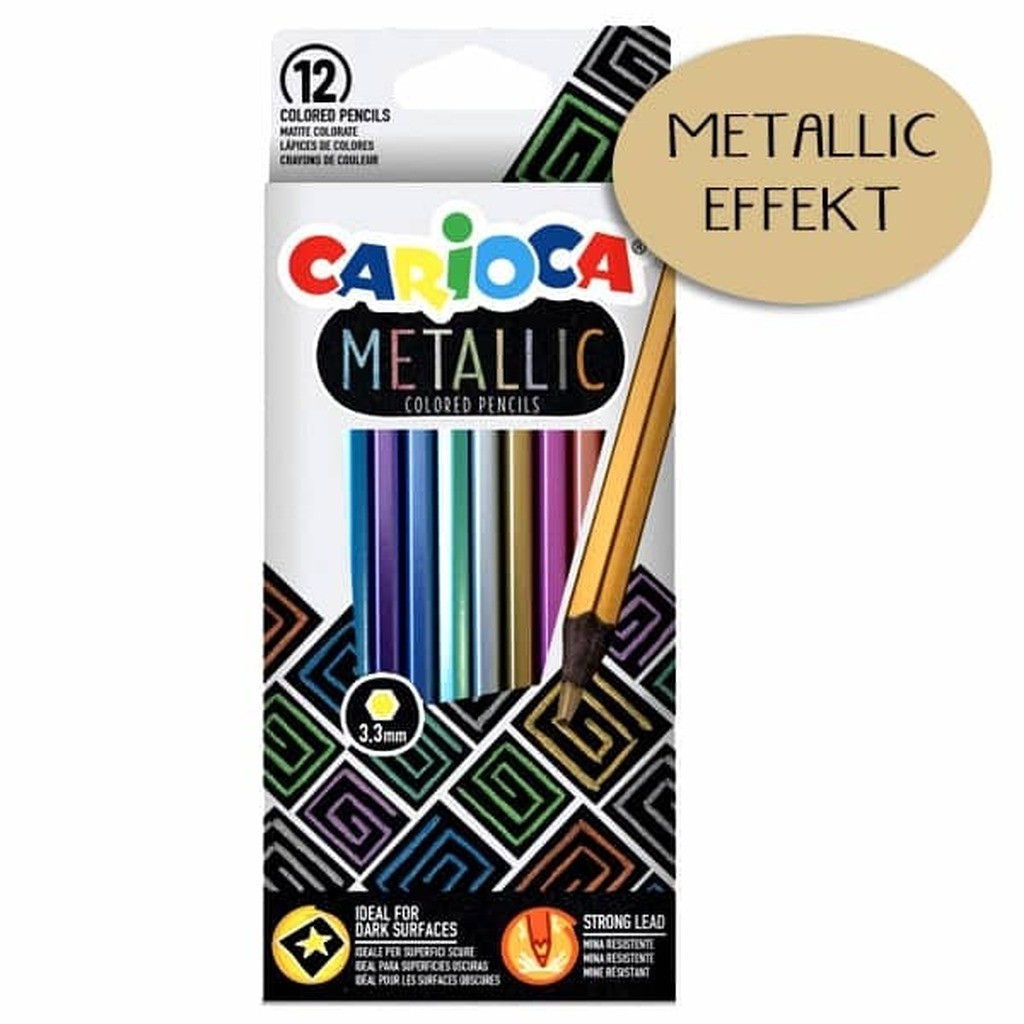 Carioca METALLIC farveblyanter - 12 stk.
