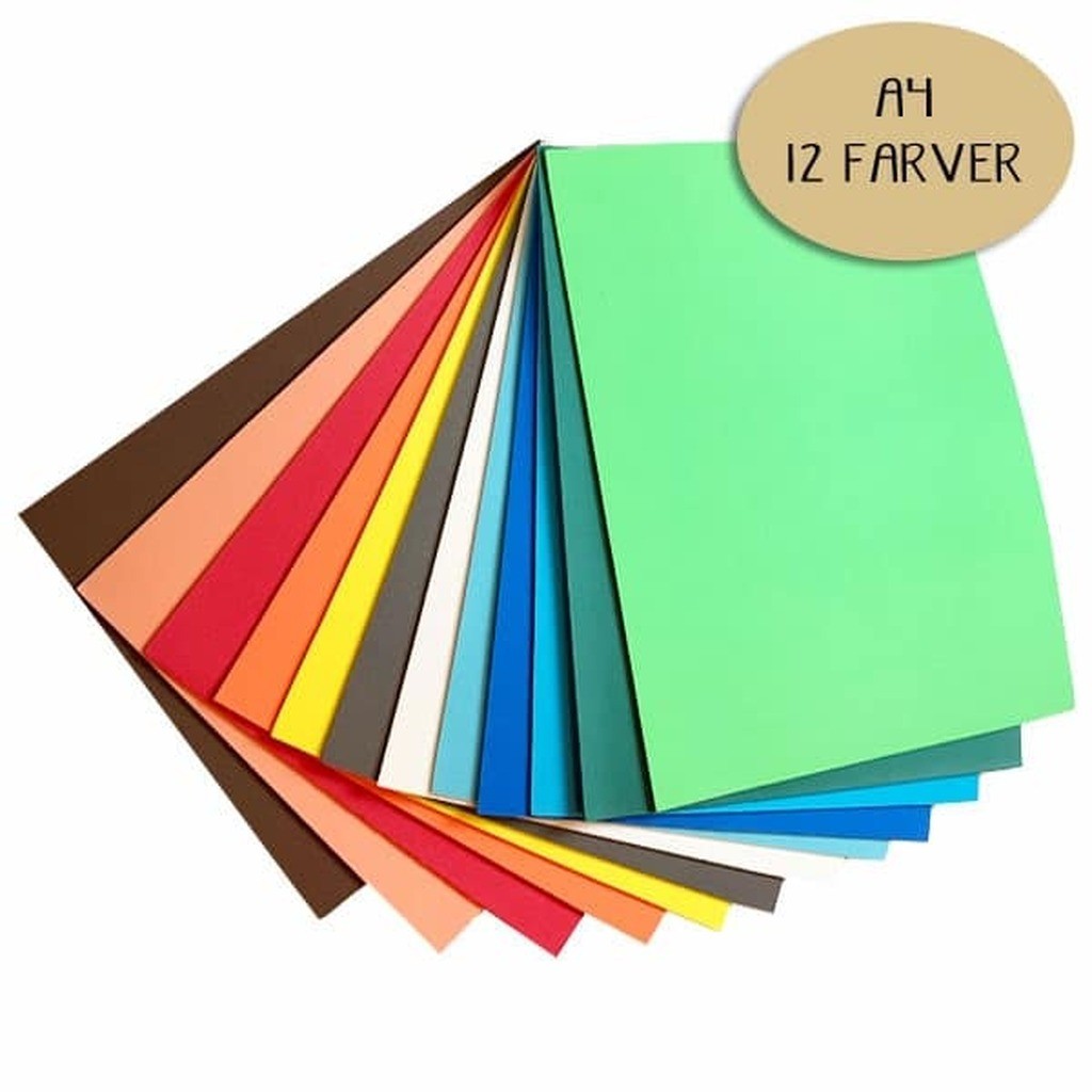Mosgummi pakke - A4 - 12 farver